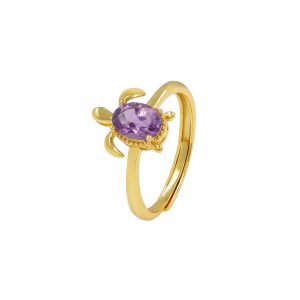 Anillo Tortuga Amatista Gold