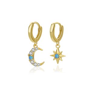 Aretes Luna y Estrella