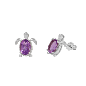 Aretes Tortuga Amatista